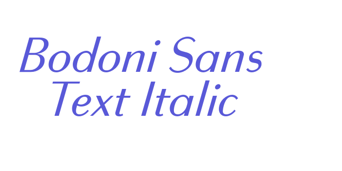 Bodoni Sans Text Italic Font