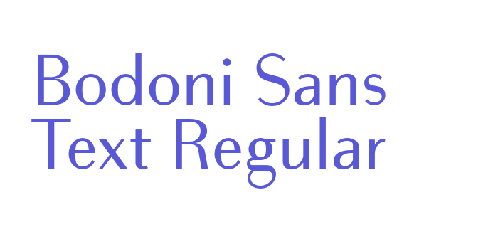 Bodoni Sans Text Regular Font