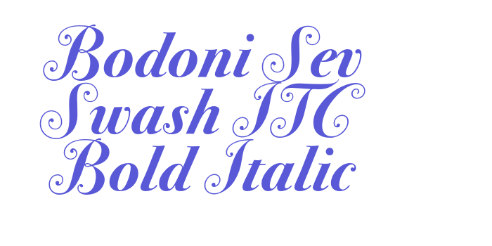 Bodoni Sev Swash ITC Bold Italic Font Download