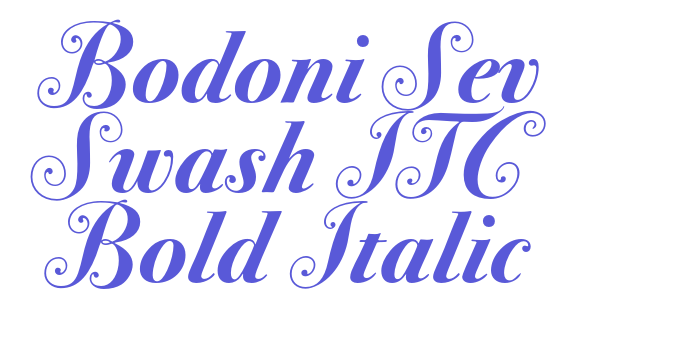 Bodoni Sev Swash ITC Bold Italic Font