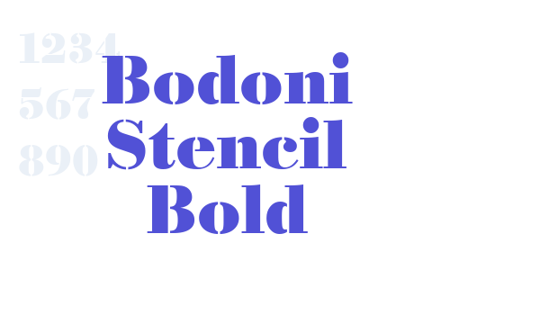 Bodoni Stencil Bold font download