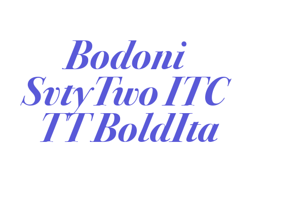 Bodoni SvtyTwo ITC TT BoldIta Font