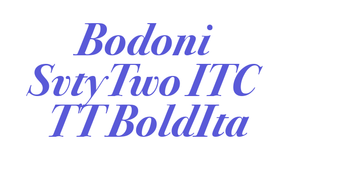 Bodoni SvtyTwo ITC TT BoldIta Font Download