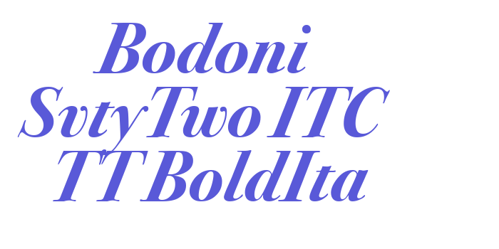 Bodoni SvtyTwo ITC TT BoldIta Font