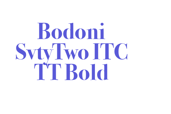 Bodoni SvtyTwo ITC TT Bold Font