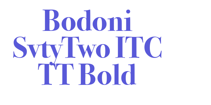 Bodoni SvtyTwo ITC TT Bold Font