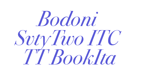 Bodoni SvtyTwo ITC TT BookIta Font Download