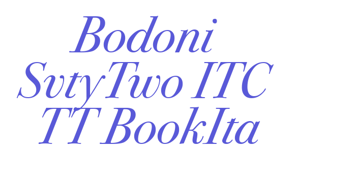 Bodoni SvtyTwo ITC TT BookIta Font