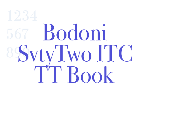 Bodoni SvtyTwo ITC TT Book