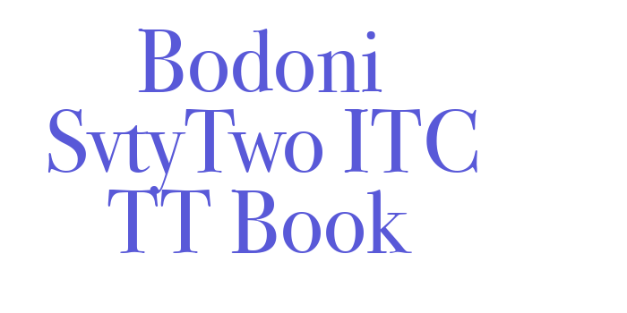 Bodoni SvtyTwo ITC TT Book Font