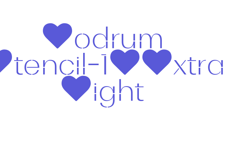 Bodrum Stencil-12Extra Light Font