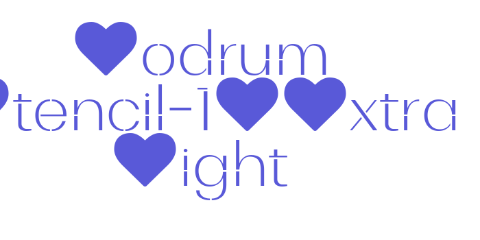 Bodrum Stencil-12Extra Light Font Download