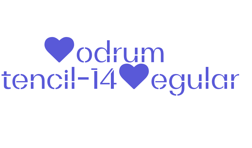 Bodrum Stencil-14Regular Font