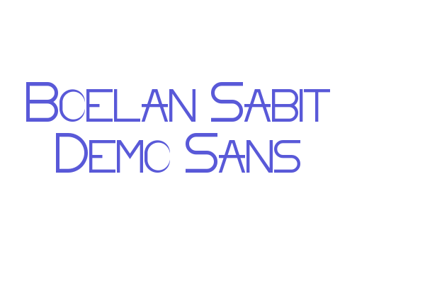 Boelan Sabit Demo Sans Font