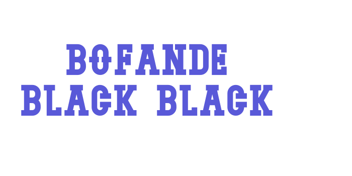 Bofande Black Black Font Download