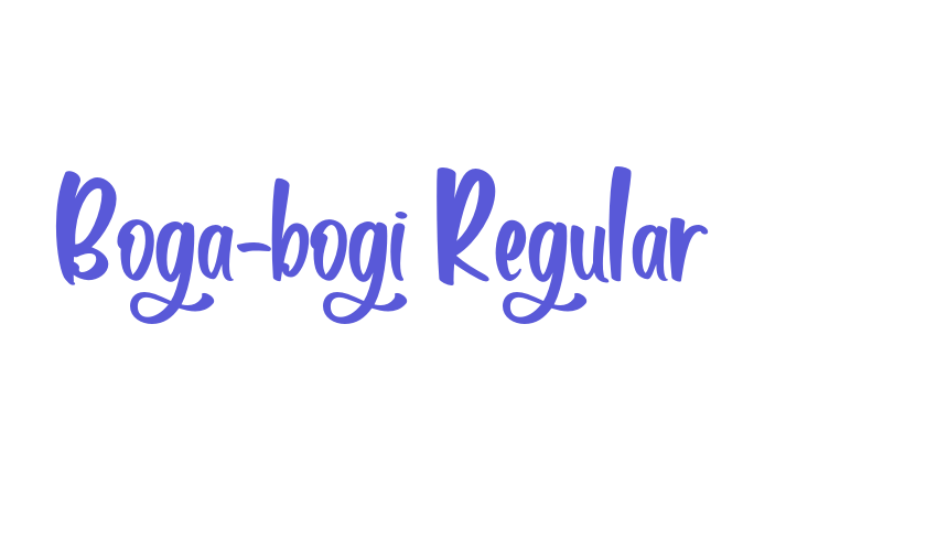 Boga-bogi Regular Font Download