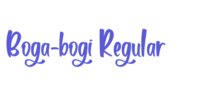 Boga-bogi Regular Font Download