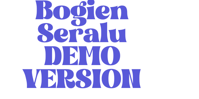 Bogien Seralu DEMO VERSION Font Download