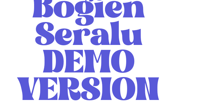 Bogien Seralu DEMO VERSION Font