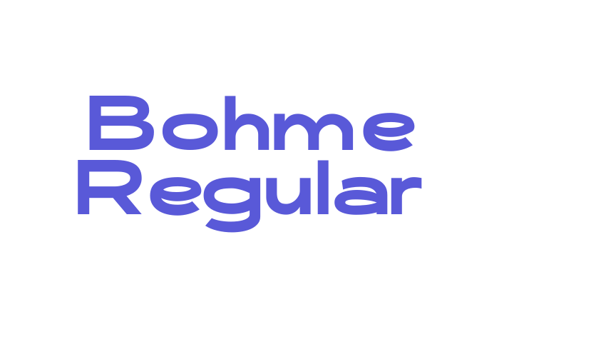 Bohme Regular Font Download