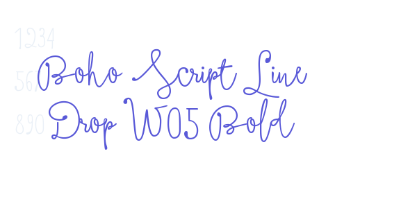 Boho Script Line Drop W05 Bold font free