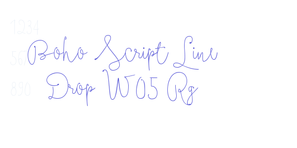 Boho Script Line Drop W05 Rg font free