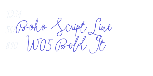 Boho Script Line W05 Bold It font free