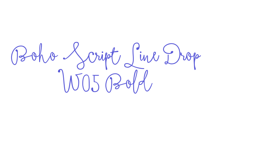 Boho Script Line Drop W05 Bold Font