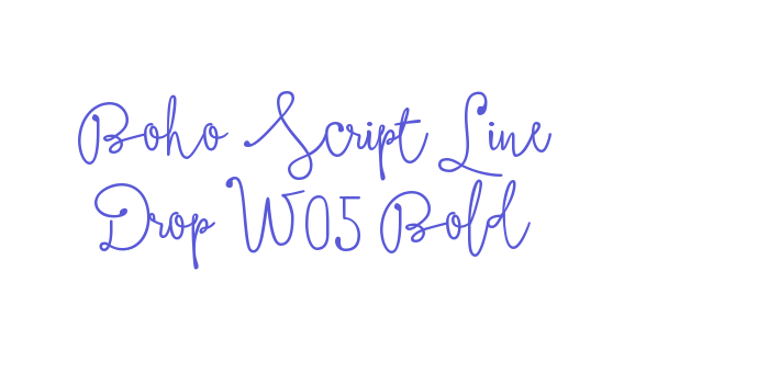 Boho Script Line Drop W05 Bold Font Download