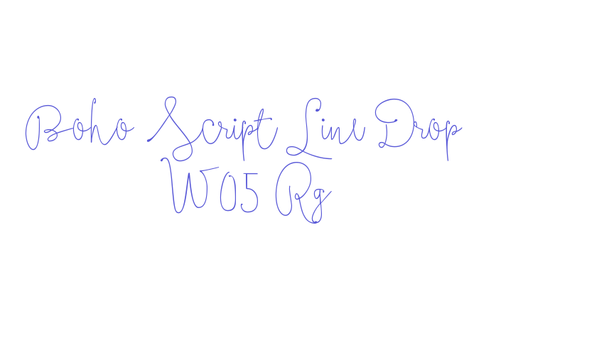 Boho Script Line Drop W05 Rg Font