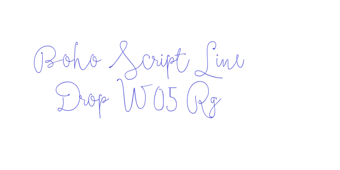 Boho Script Line Drop W05 Rg Font Download