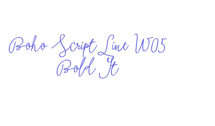 Boho Script Line W05 Bold It Font