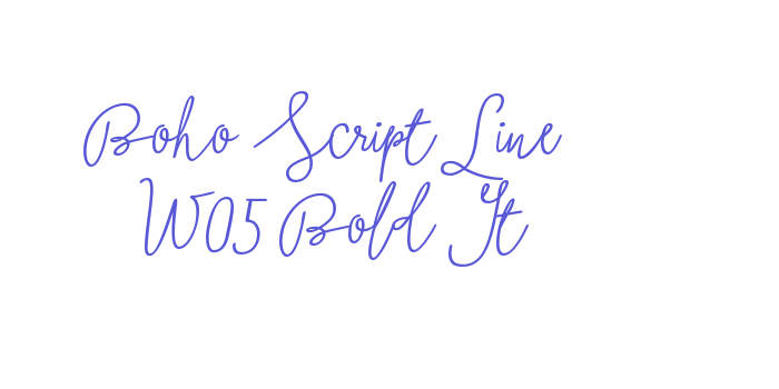 Boho Script Line W05 Bold It Font Download