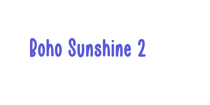 Boho Sunshine 2 Font Download