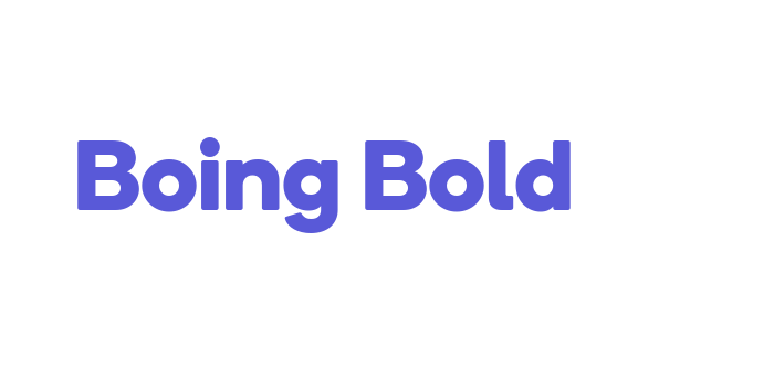 Boing Bold Font Download