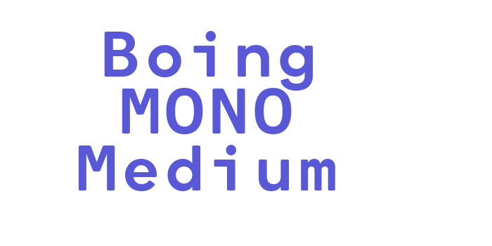 Boing MONO Medium Font Download