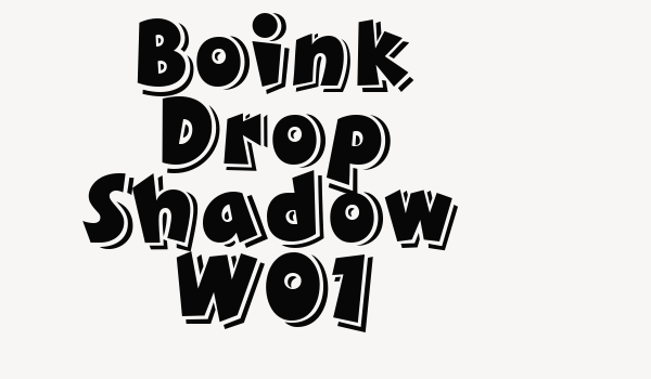 Boink Drop Shadow W01 Font