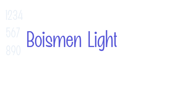 Boismen Light font free