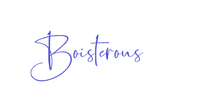 Boisterous Font Download