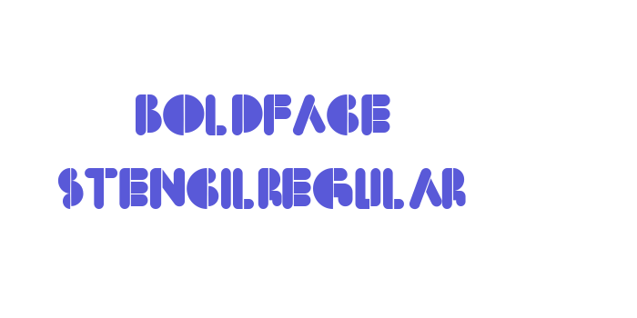 BoldFace StencilRegular Font Download