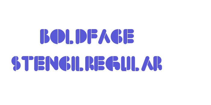 BoldFace StencilRegular Font