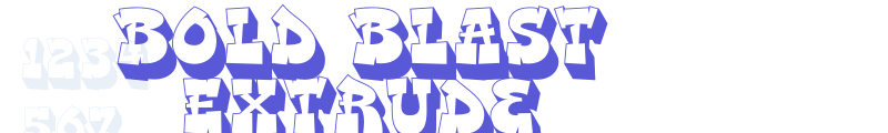 Bold Blast Extrude font