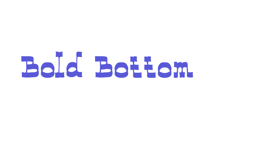 Bold Bottom Font Download