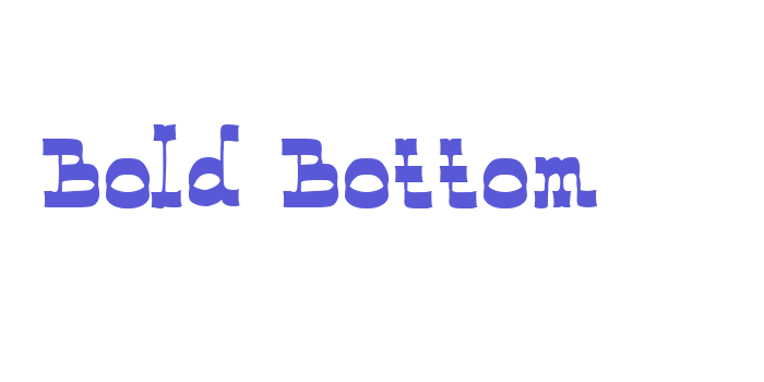 Bold Bottom Font Download