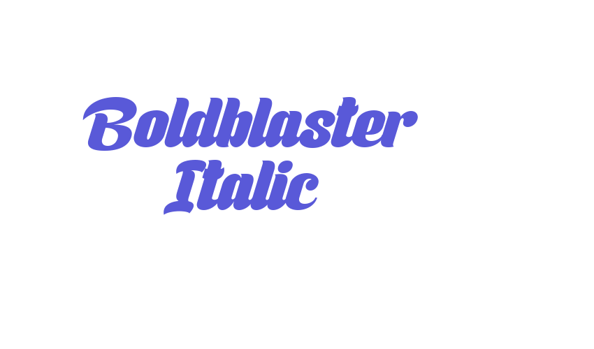 Boldblaster Italic Font