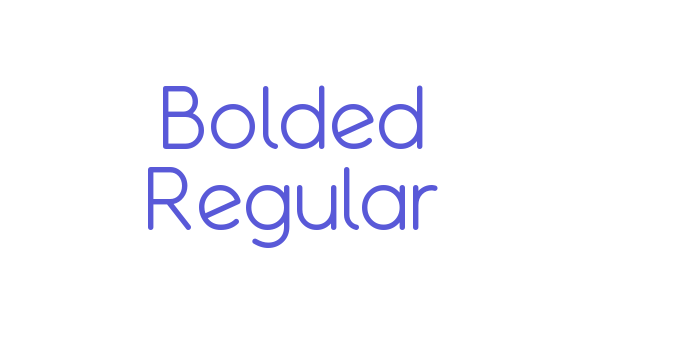 Bolded Regular Font Download