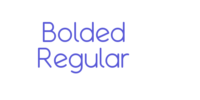 Bolded Regular Font