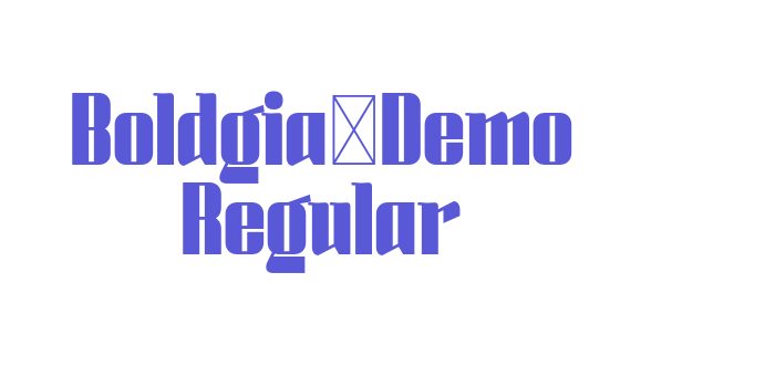 Boldgia-Demo Regular Font Download