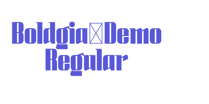 Boldgia-Demo Regular Font