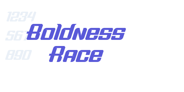 Boldness Race font